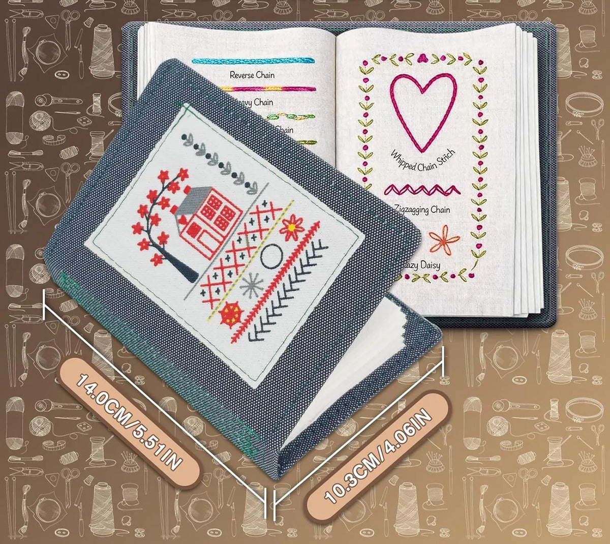 Libro De Bordado Con Diseños Para Practicar Y Aprender