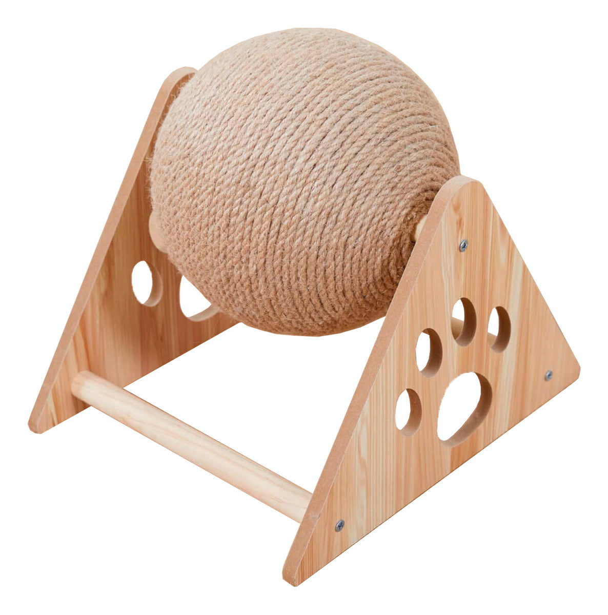 Rascador Giratorio Para Gato Con Base De Madera