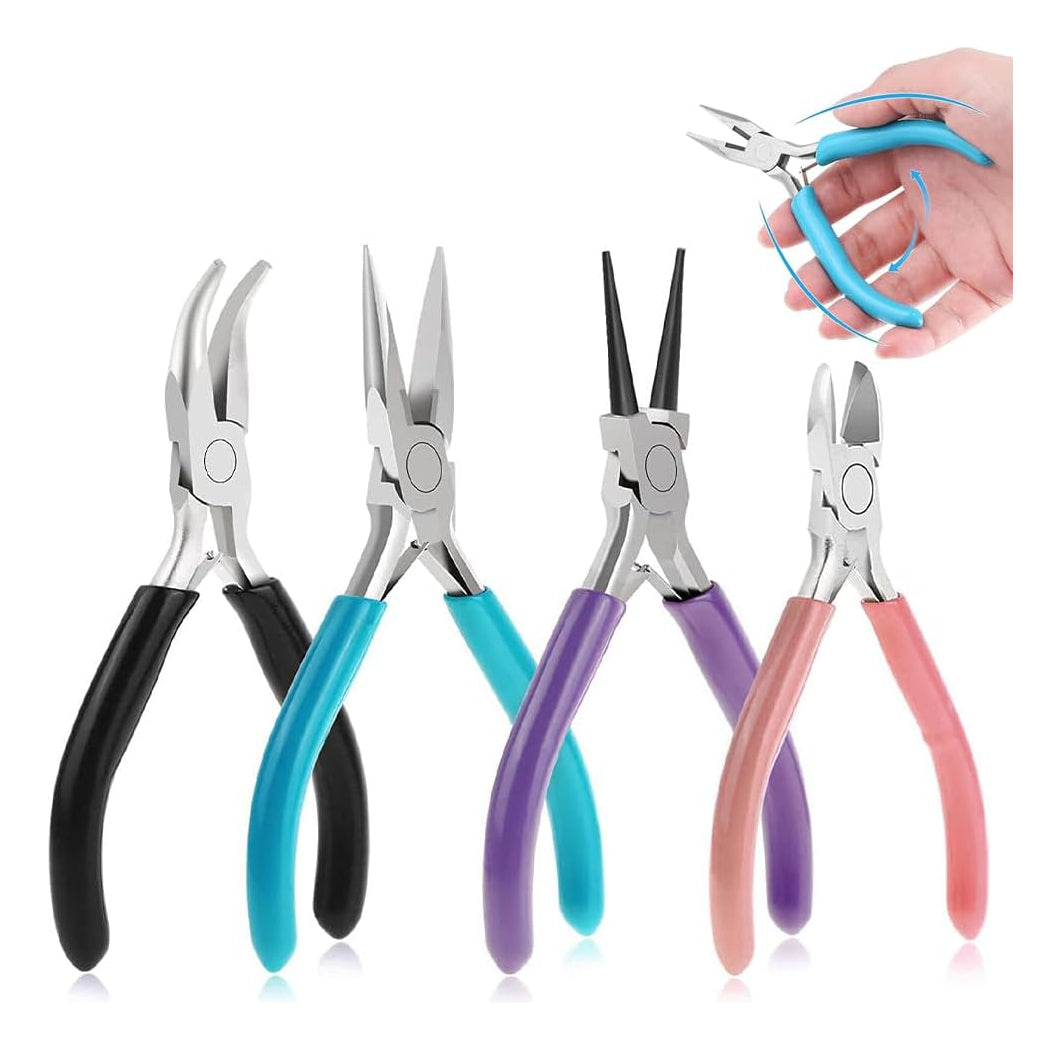 Set 4 Alicates Para Bisutería Manualidades Joyería Artesanal