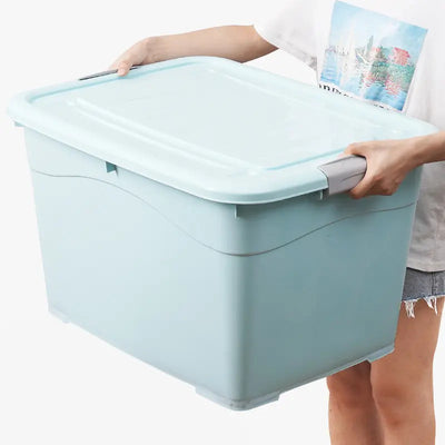 Caja Organizadora Plástica 70 Litros Con Tapa Multiuso