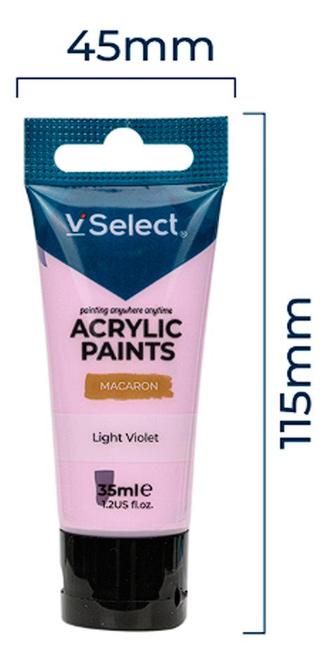 Set 6 Pinturas Acrílicas Colores Pasteles Macaron 35ml