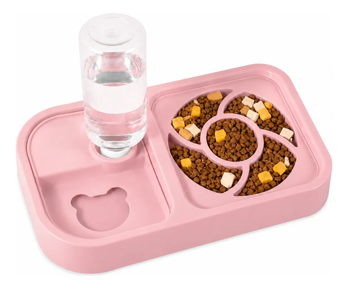 Comedero Bebedero Para Mascotas Con Plato Entrenamiento