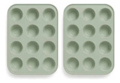 Set 2 Moldes De Silicona Para Cupcakes Muffin Queques