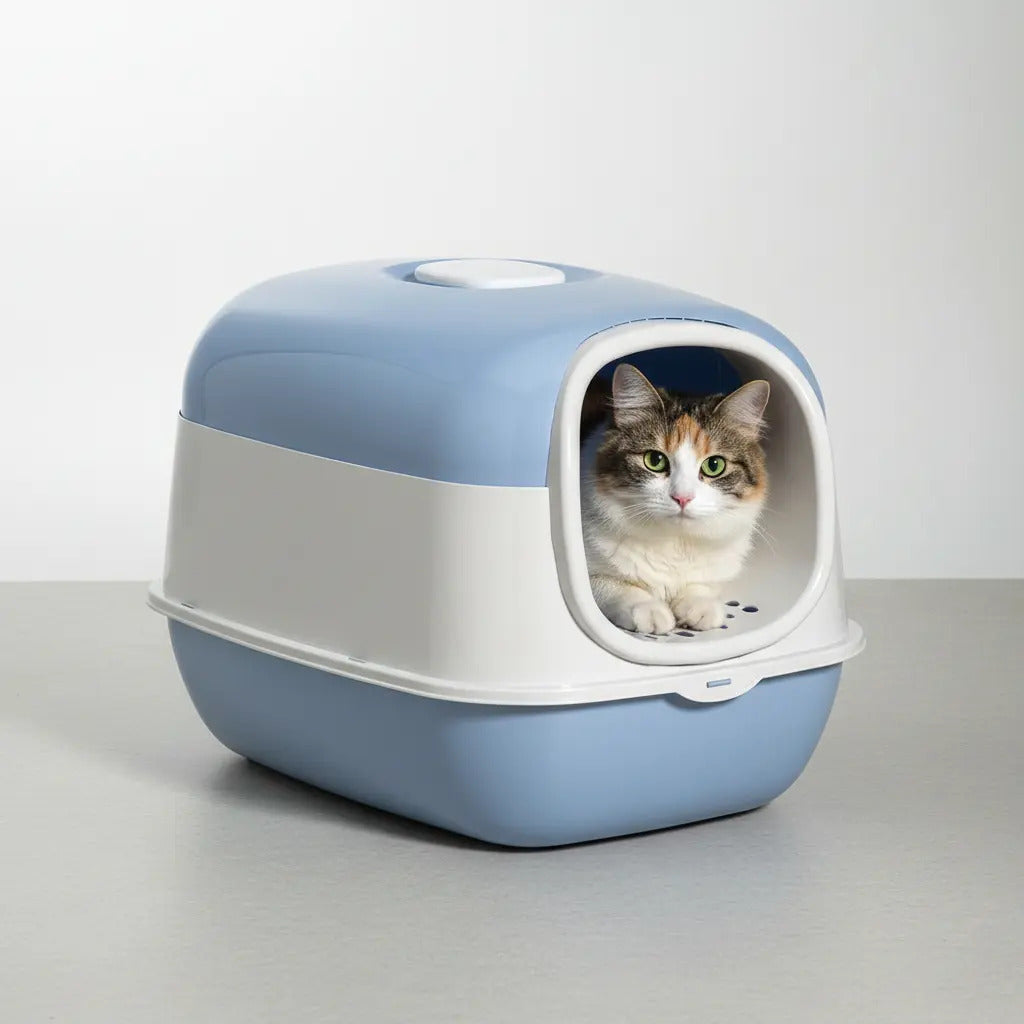 Arenero Caja Cerrada Desmontable Con Pala Para Gatos