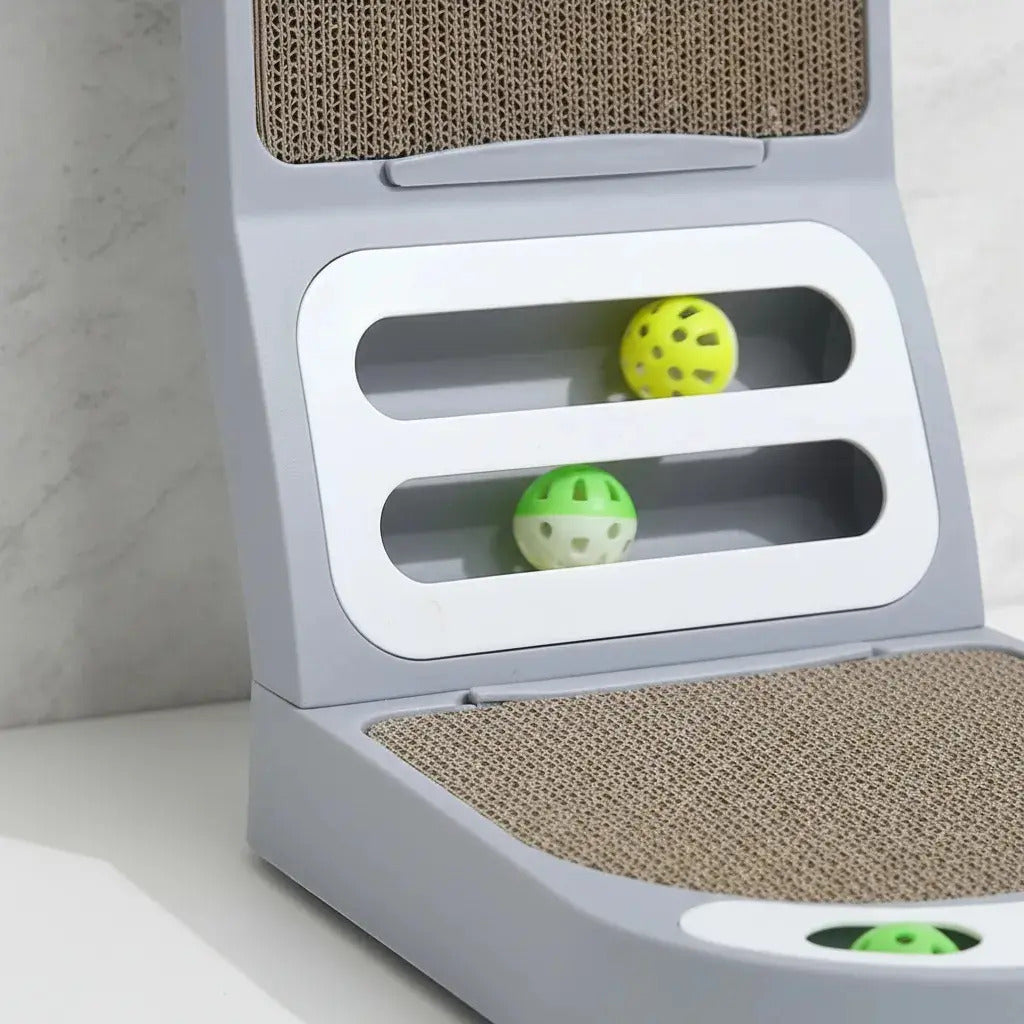 Rascador Vertical Interactivo Para Gatos Con Pelotas