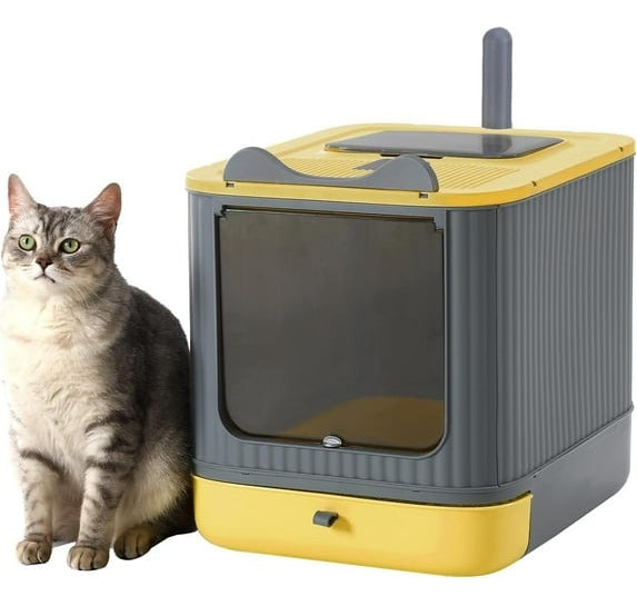 Arenero Cerrado Desmontable Para Gato Con Pala