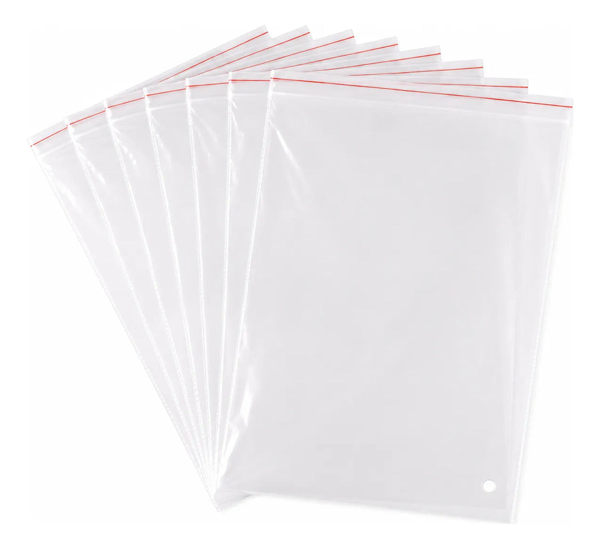 100 Bolsas Tipo Celofán Cierre Con Adhesivo 40 X 40 Cm
