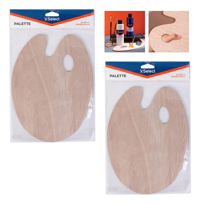 Set 2 Paletas De Madera Mezcladora Pintura 24x18cm