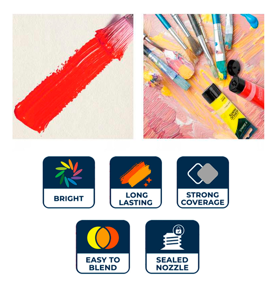 Set 6 Pinturas Acrílicas Colores Basicos 35ml Pack Inicial