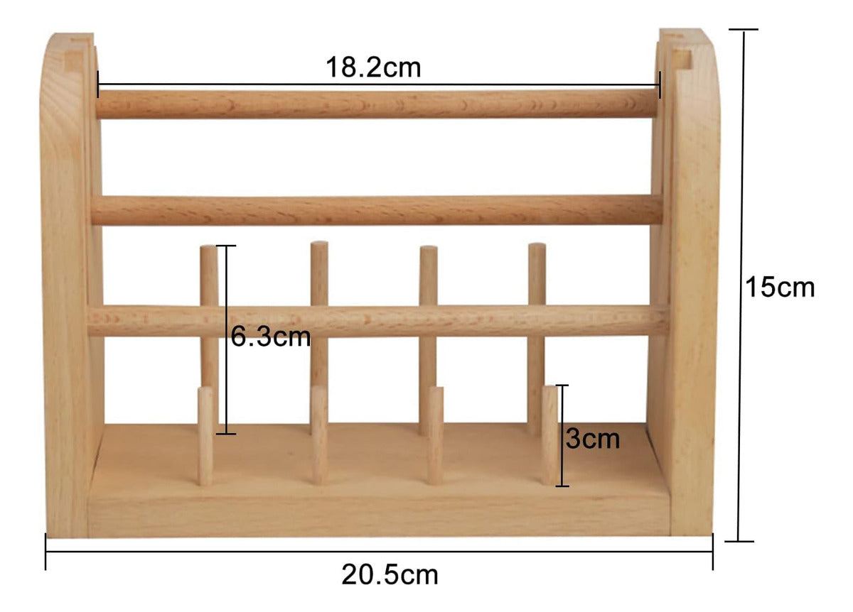 Soporte De Madera Porta Ovillos De Lana Hilos