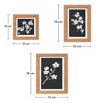 Set De 8 Marcos Madera Para Fotos Decoración 3 Tamaños