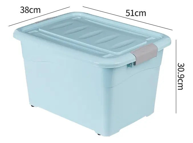 Caja Organizadora Plástica 40 Litros Con Tapa Multiuso