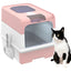 Arenero Caja Sanitaria Para Gatos Cerrado Con Pala