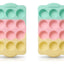 Set 2 Moldes De Silicona Tricolor Para Mini Cupcakes Muffin