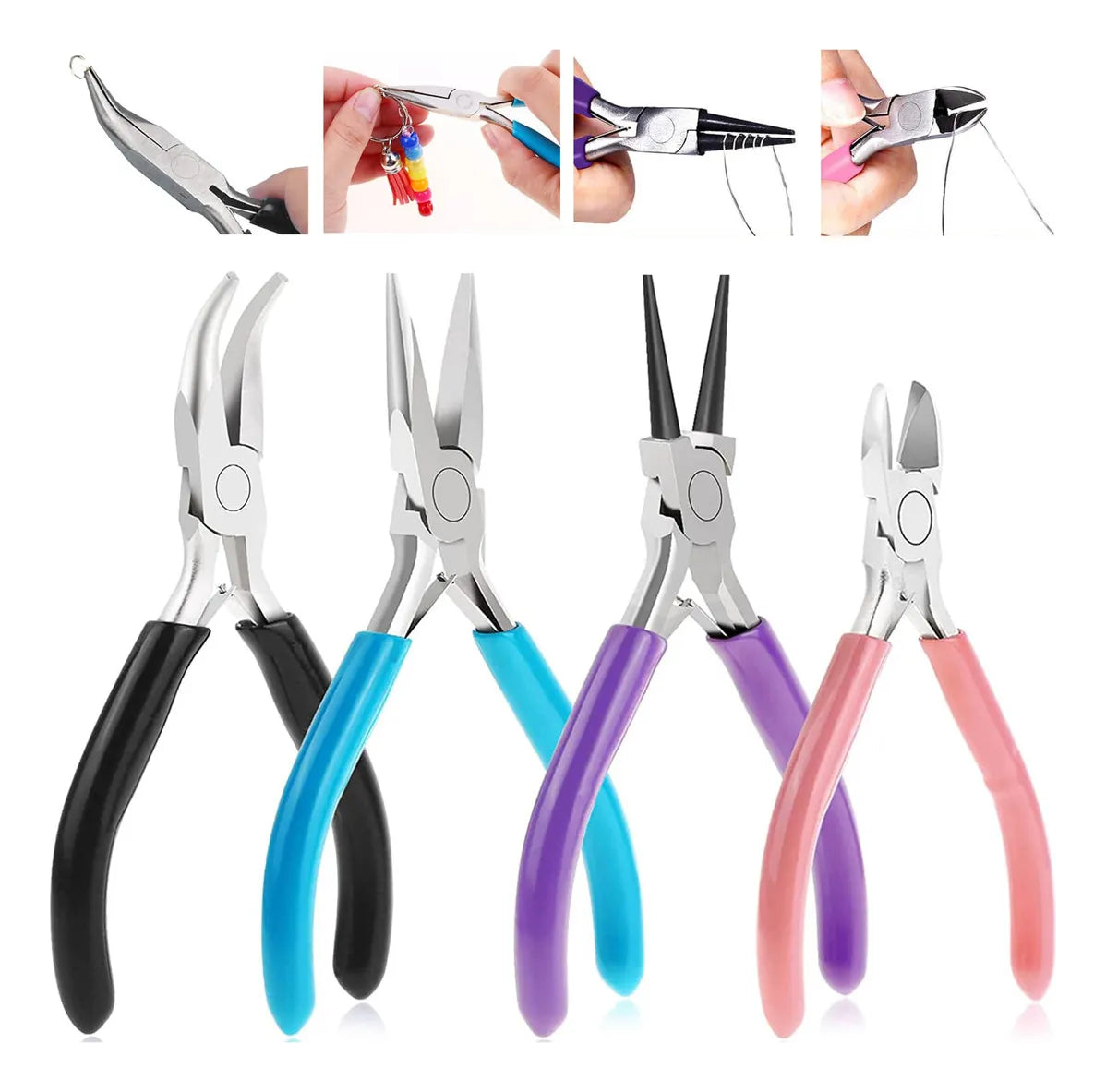 Set 4 Alicates Para Bisutería Manualidades Joyería Artesanal