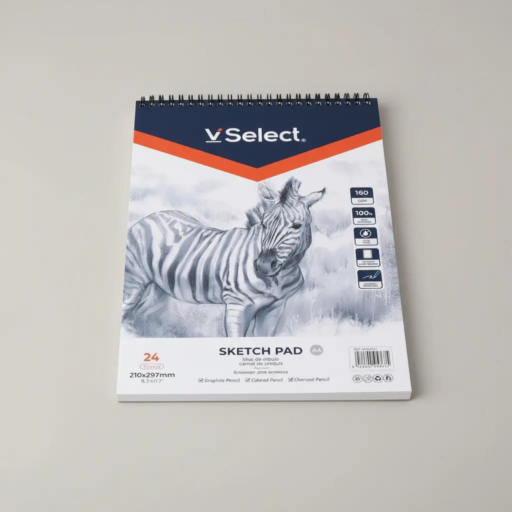 Block De Dibujo A4 160g 24 Hojas Papel Sketch
