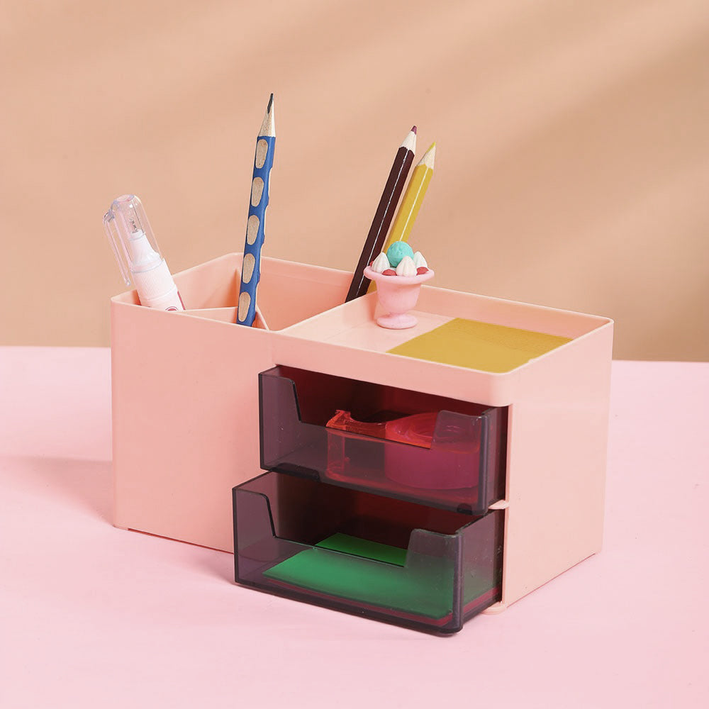 Organizador De Escritorio Con Cajones Y Compartimentos