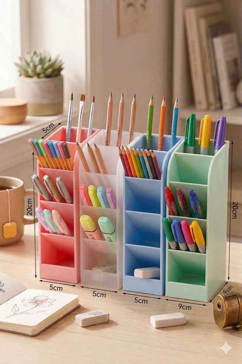Set 4 Organizador Lápices Pinceles Portalápices Escritorio