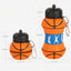 Botella De Silicona Plegable 500ml Forma Pelota Basquetbol
