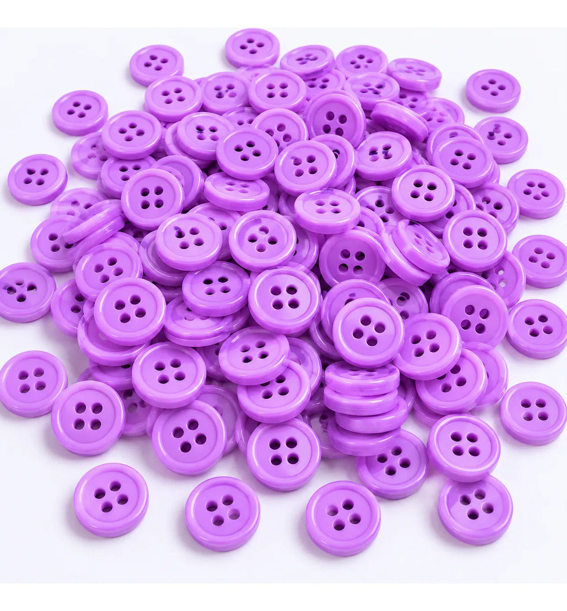 Pack 100 Botones De Resina 11mm Para Costura Y Manualidades