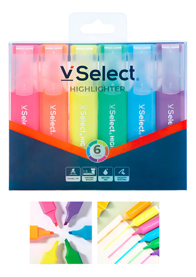 Destacadores 6 Colores Fluor Resaltadores Neon