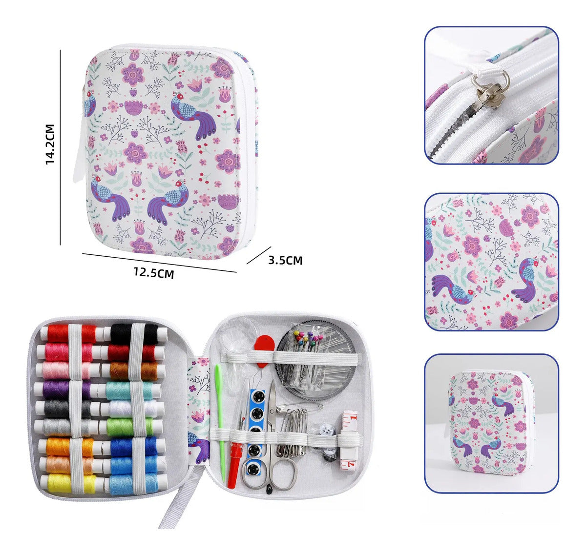 Kit De Costura Estuche Con Diseños 86 Pzs