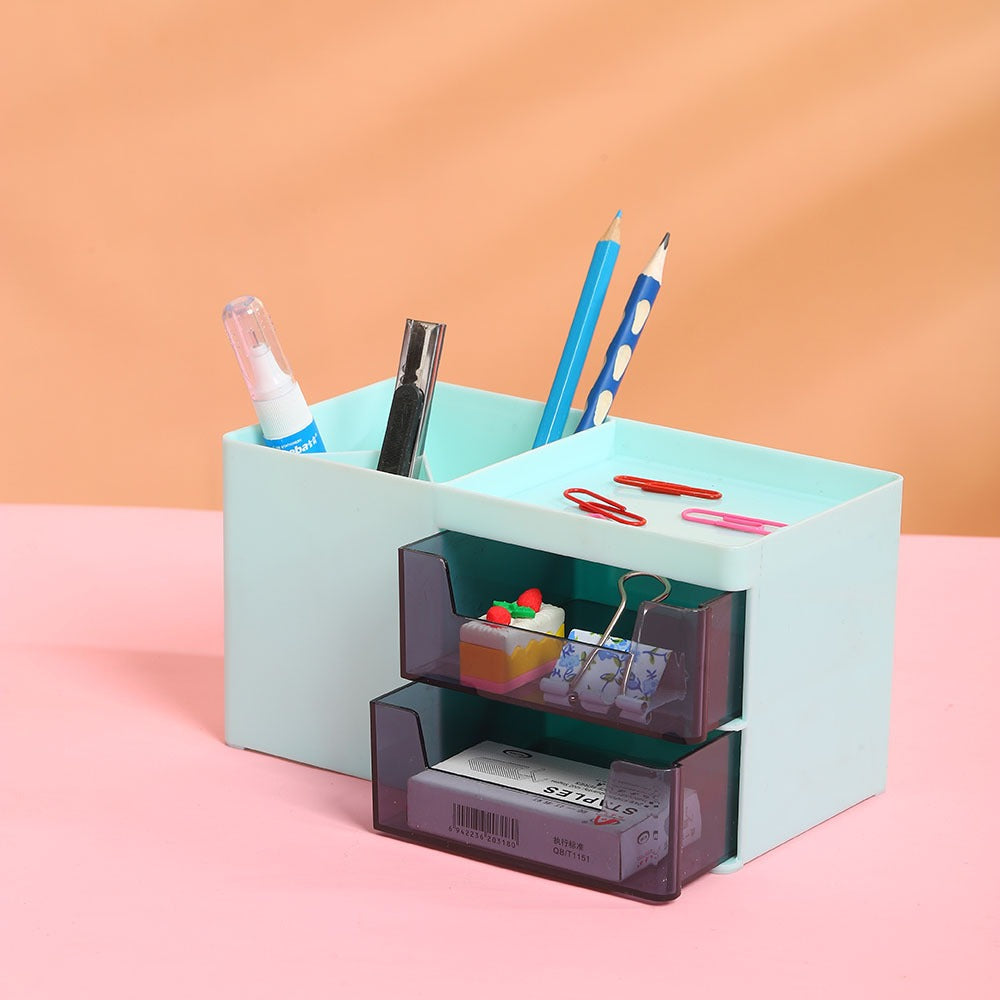 Organizador De Escritorio Con Cajones Y Compartimentos