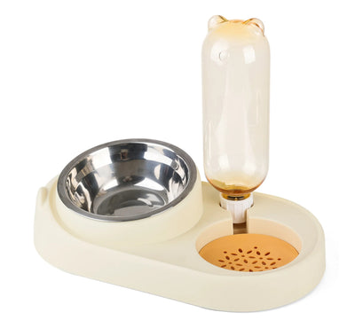 Plato Comedero Y Dispensador De Agua Para Mascotas Gato