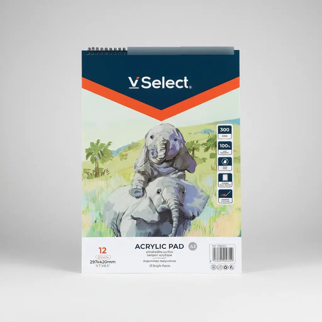 Pad Block Para Pintura Acrílica A3 300gsm 12 Hojas