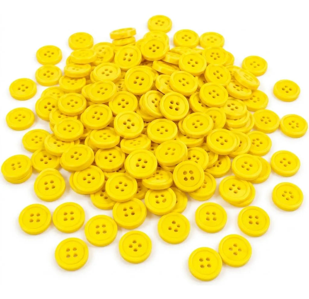 Pack 100 Botones De Resina 11mm Para Costura Y Manualidades