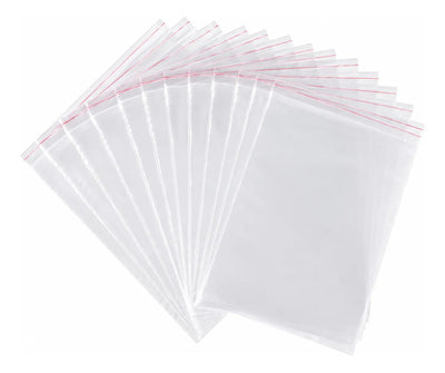100 Bolsas Tipo Celofán Cierre Con Adhesivo 15 X 20cm
