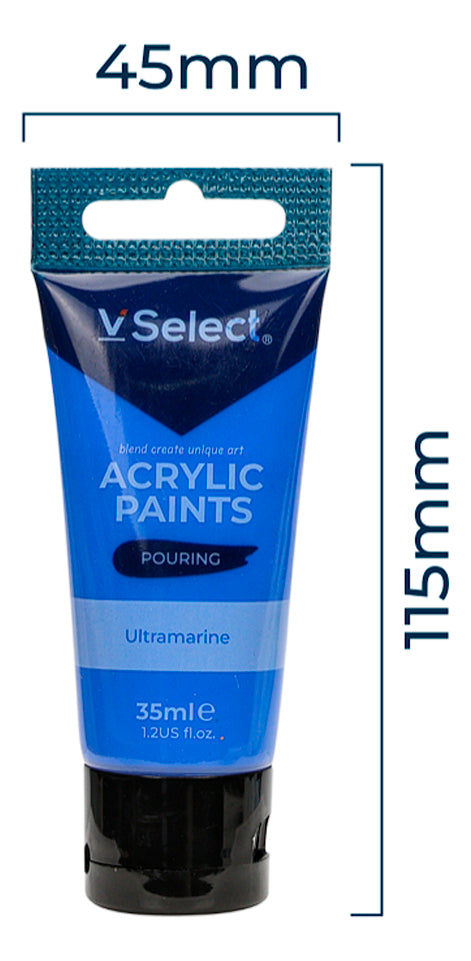 Set 6 Pinturas Acrílicas Pouring Colores Basicos 35ml