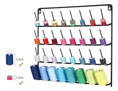 Organizador Metalico De Hilos Para Costura Montaje En Pared