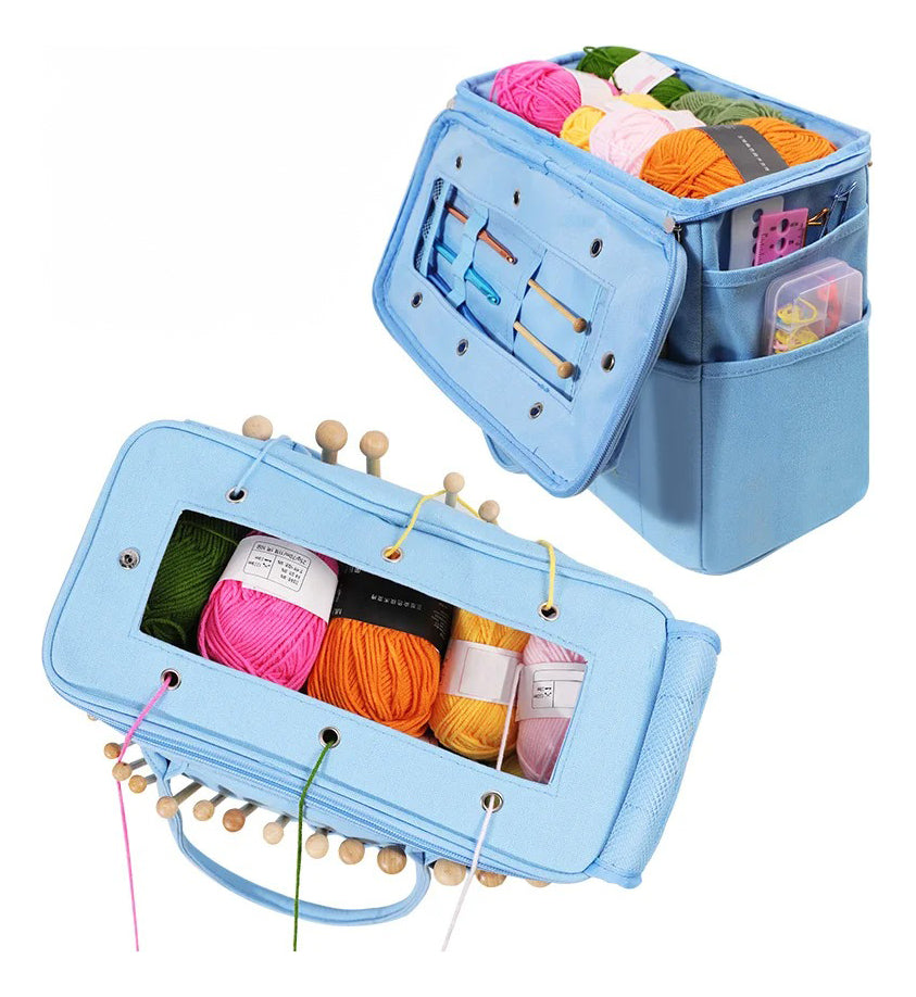 Bolso Organizador Para Tejido Lanas Y Accesorios Para Tejer