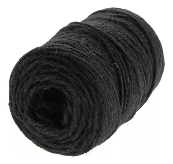 Pack 2 Cordon Yute Negro Reginella 3mm 210 Metros Total