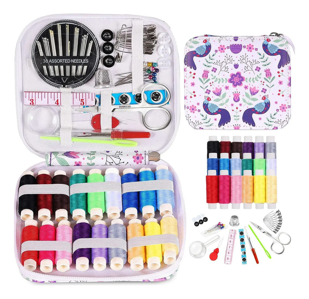 Kit De Costura Estuche Con Diseños 86 Pzs