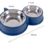Plato Doble Para Mascotas Perro Gato Comedero Metalico