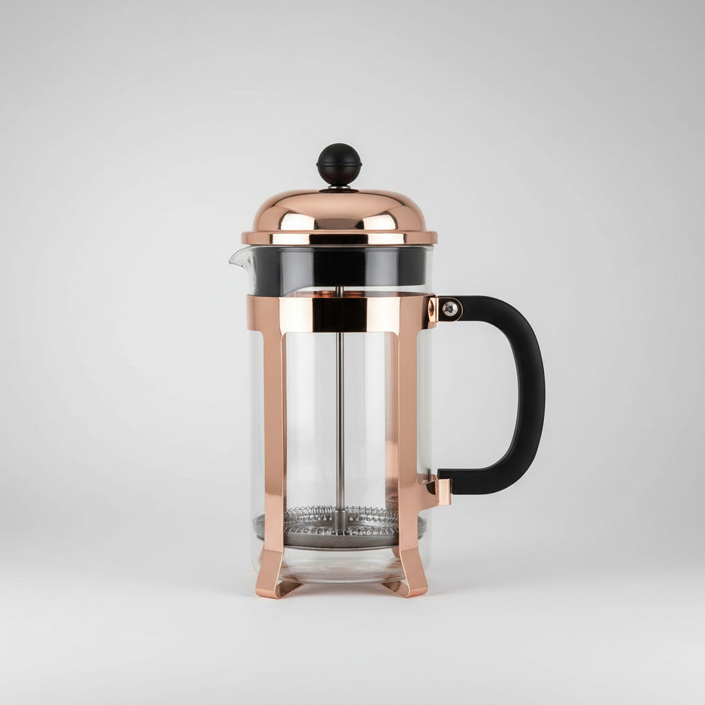 Set 2 Cafeteras Prensa Francesa Rose Gold 1000 Y 350ml