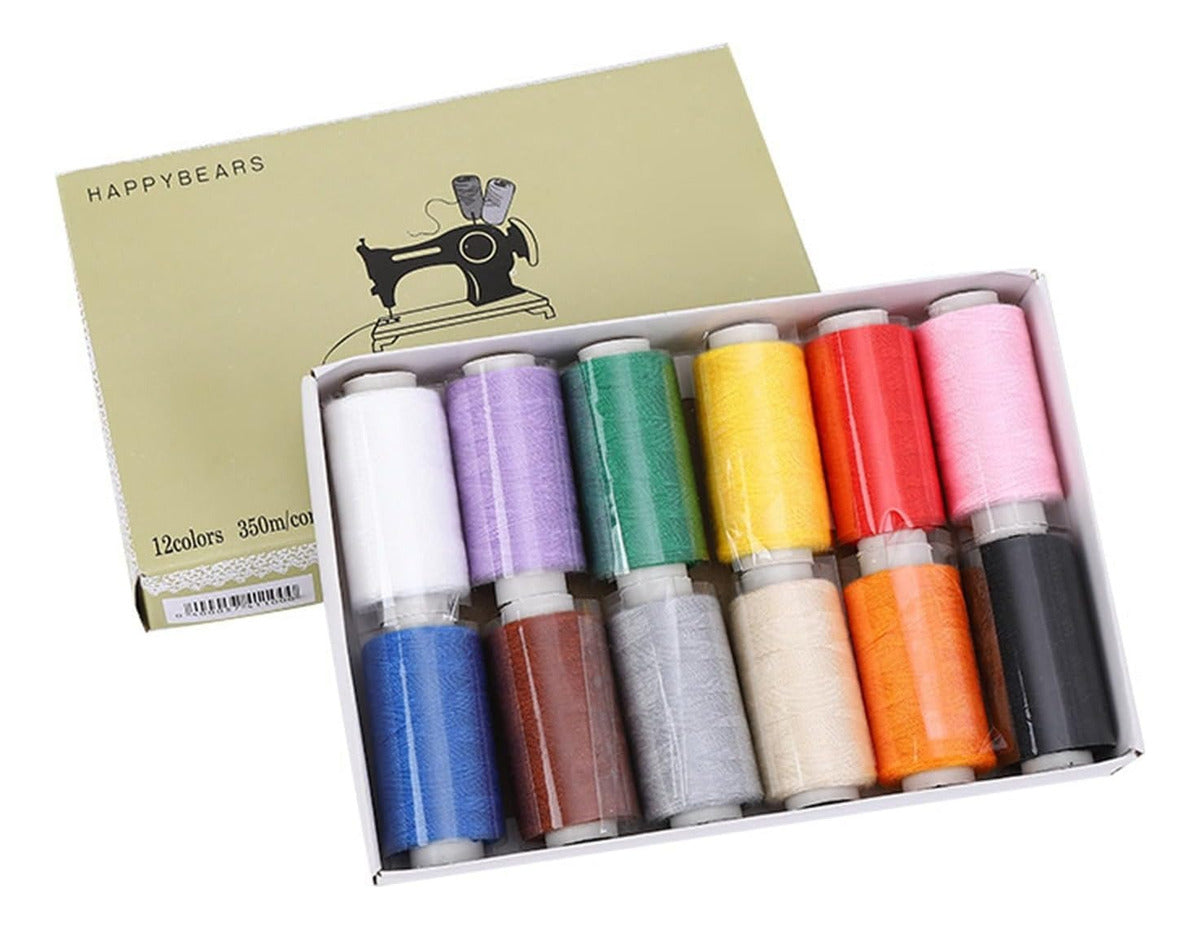 Set 12 Hilos De Colores Para Coser Costura Manualidades