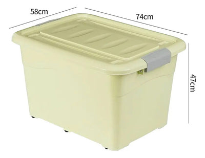 Caja Organizadora Plástica 180 Litros Con Tapa Multiuso