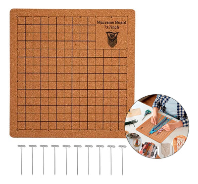 Tabla Para Tejer Macrame 18x18cm + 10 Alfileres Forma T