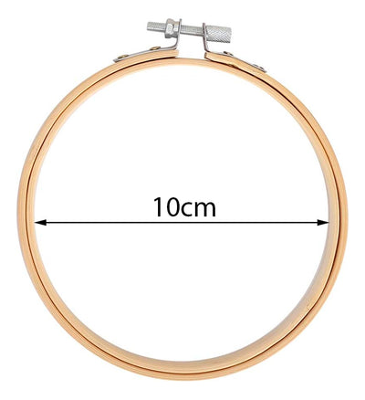 Set De 5 Bastidores De Madera Bambu Para Bordado 10cm X 5un