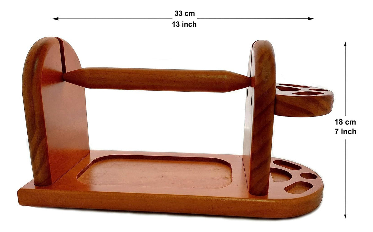 Soporte De Madera Porta Ovillos De Lana Hilos Y Accesorios