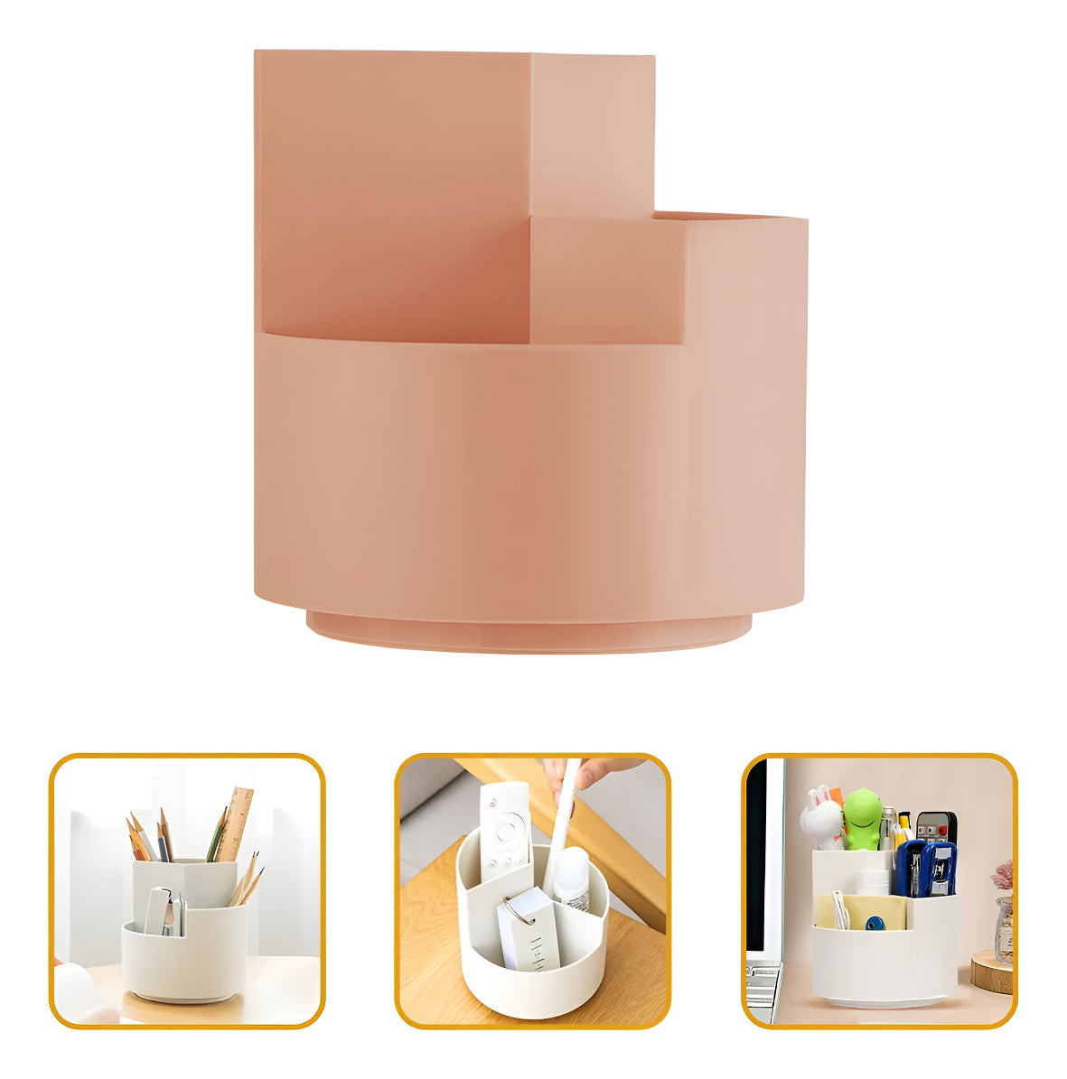 Porta Lapices Giratorio Organizador De Escritorio Maquillaje