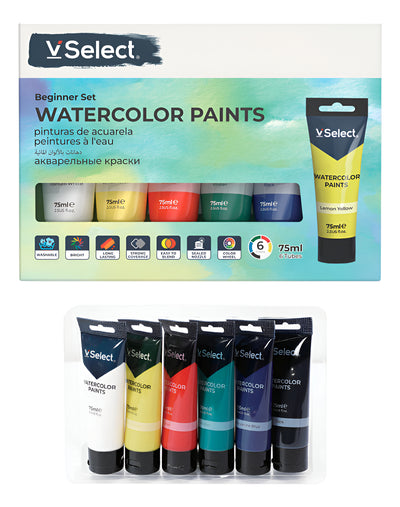 Pintura Acuarela 6 Colores Surtidos 75ml Pack Inicial