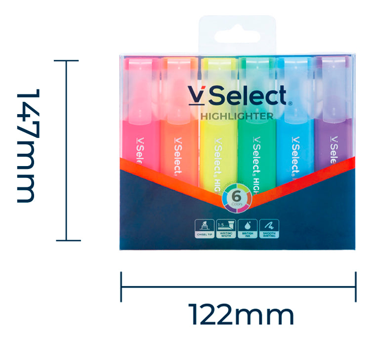 Destacadores 6 Colores Fluor Resaltadores Neon