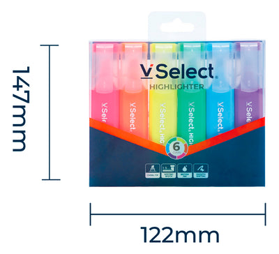 Destacadores 6 Colores Fluor Resaltadores Neon