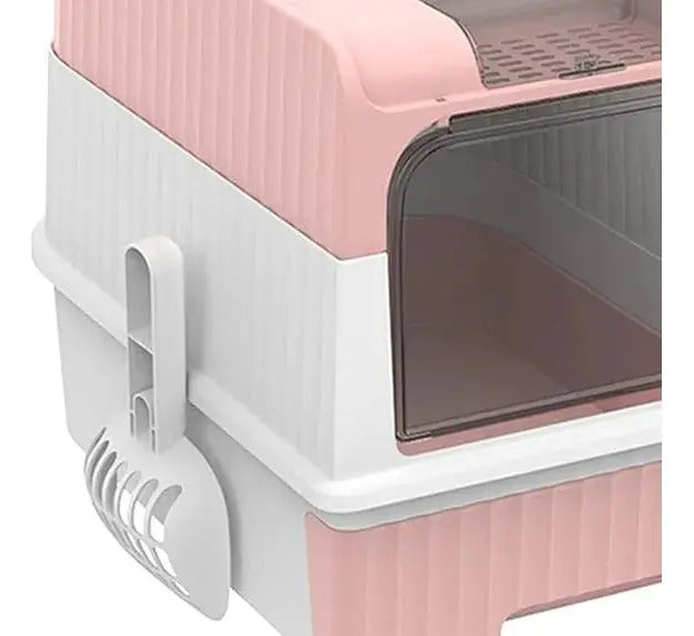 Arenero Caja Sanitaria Para Gatos Cerrado Con Pala