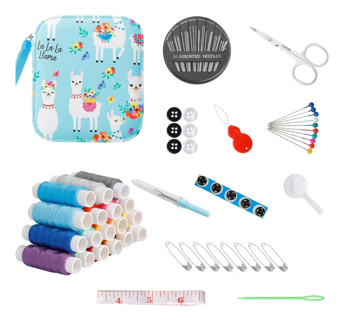 Kit De Costura Estuche Con Diseños 86 Pzs