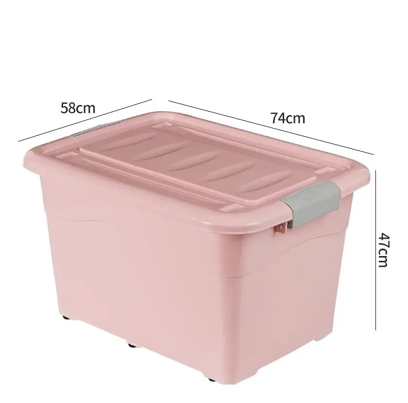 Caja Organizadora Plástica 180 Litros Con Tapa Multiuso
